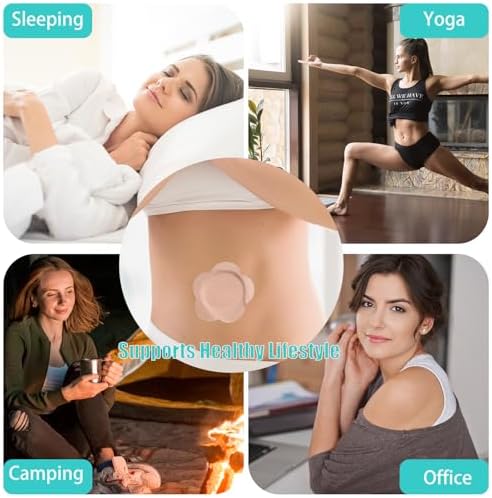 120PCS Disposable Castor Oil Belly Button Patch– Oil-Free, Self-Adhesive Cotton Core Wrap for Neck, Shoulders & Knees, No Wash, Anti-Seepage (Beige Flower) — 사진 4