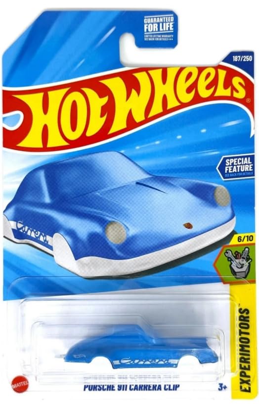 Hot Wheels Porsche 911 Carrera Clip [parte superior azul/fundo