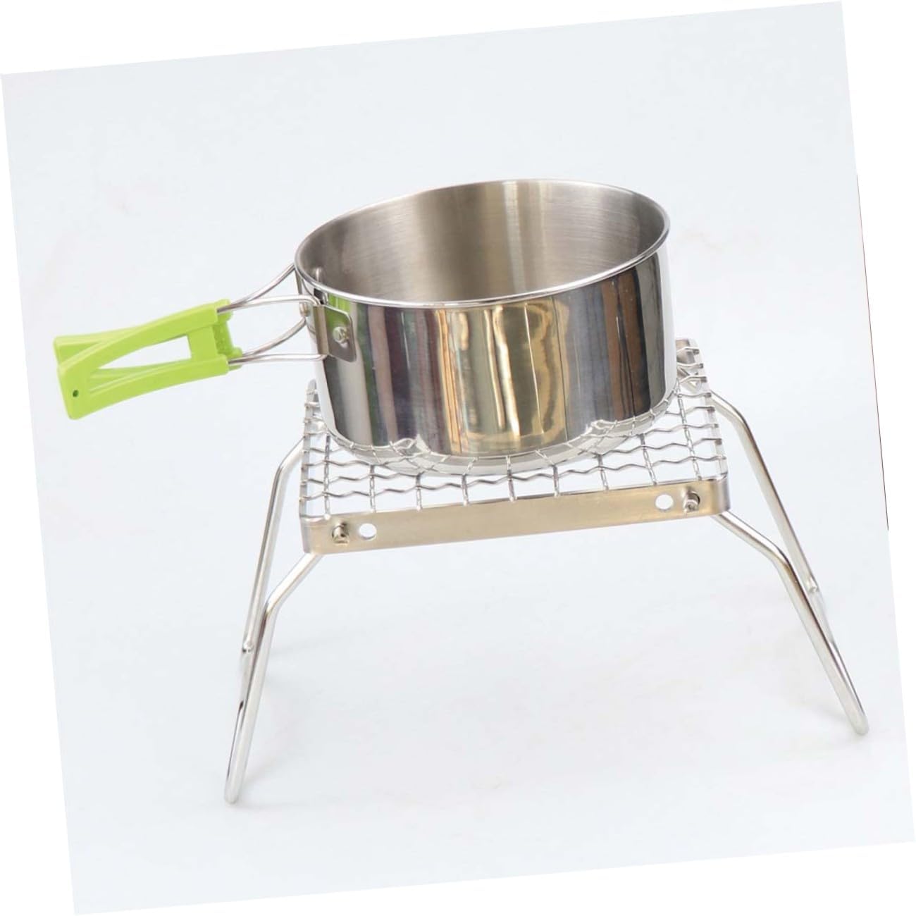 Outdoor Bbq Rack Stainless Steel Portable Folding Barbecue Grill Campfire Cooking Rack with Carry Bag for Camping and Picnic