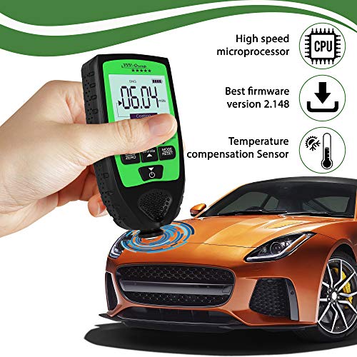 Coating Thickness Gauge Cm-205Fn | Best Digital Meter For Automotive Paint Thickness Measurement | Resolution 0.01Mils | F/Nf Automatic Detection #TOP6