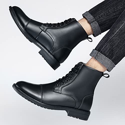 Image of Arkbird Men's Motocycle Combat Boots, Comfortable Stylish Lace Up Casual Boots for Men