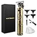 Produktbild Haarschneidemaschine Für Männer,Elektrischer Profi Trimmer Grooming Wiederaufladbarer USB Wiederaufladbar Schnurloser Elektrischer Friseursalon T-Blade Trimmer kabelloser T-Klingen-Trimmer (Golden)
