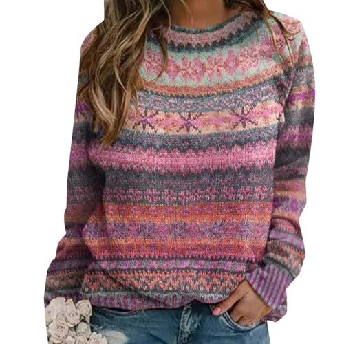 DUHGBNE Jersey Cuello Alto Mujer Suéter