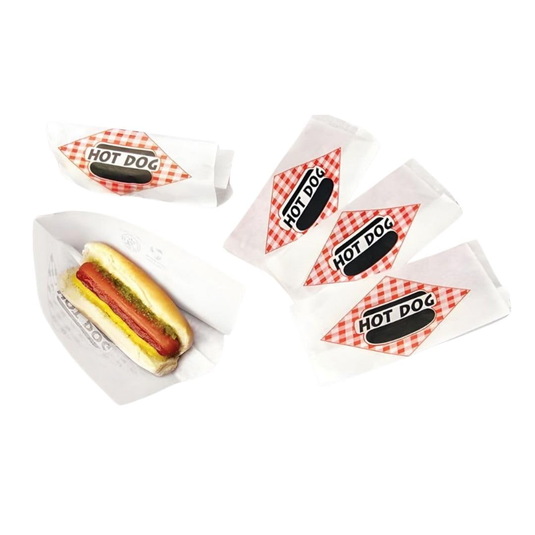 Soro Essentials- Hot Dog Paper Bags Set of 5000- Hotdog Wrapper Sleeves Hot Dog Serving Trays for Food Stands Food Trucks Take Out Delivery Home Kitchen Restaurant