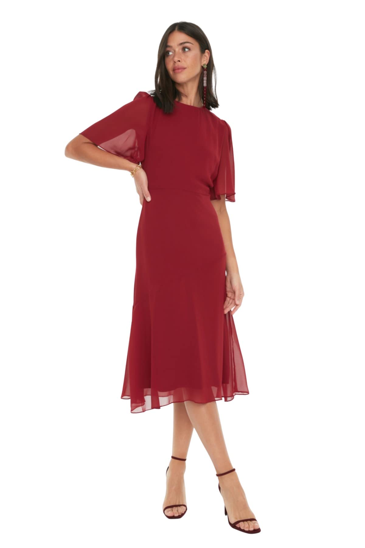 Trendyol Midi Bodycon Fitted Dress Vestido para Mujer