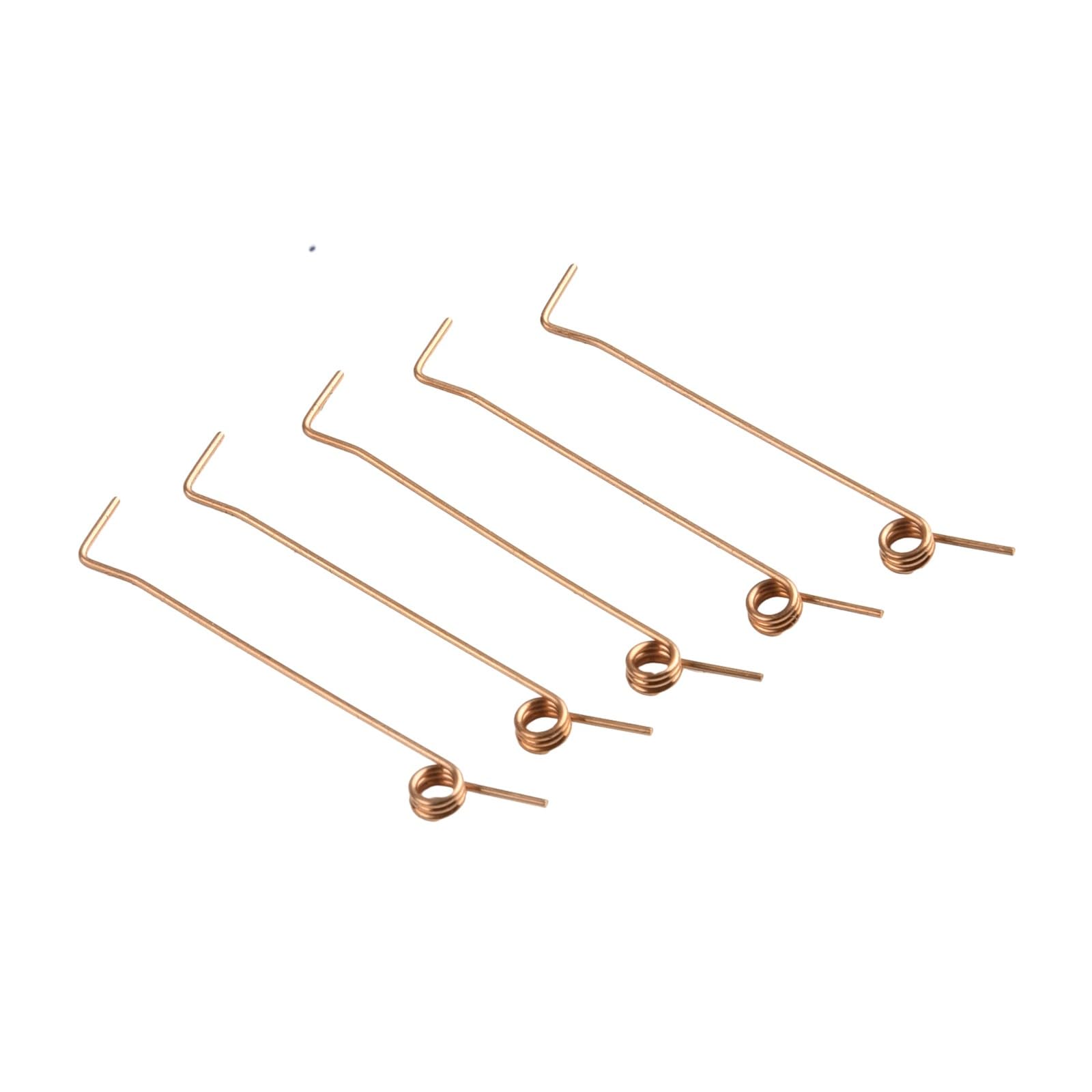 Lot de 90 ressorts de marteau en fil de cuivre pour pièces de rechange pour piano droit, doré, environ 25 x 6 mm