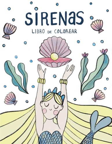 Sirenas libro para colorear para niños y adultos