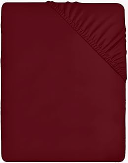 Utopia Bedding Fitted Sheet Small Double / 4ft, Burgundy - Deep Pocket 12 inch (30 cm) - Easy Care - Soft Brushed Microfibre Fabric - Shrinkage and Fade Resistant - Bottom Sheet
