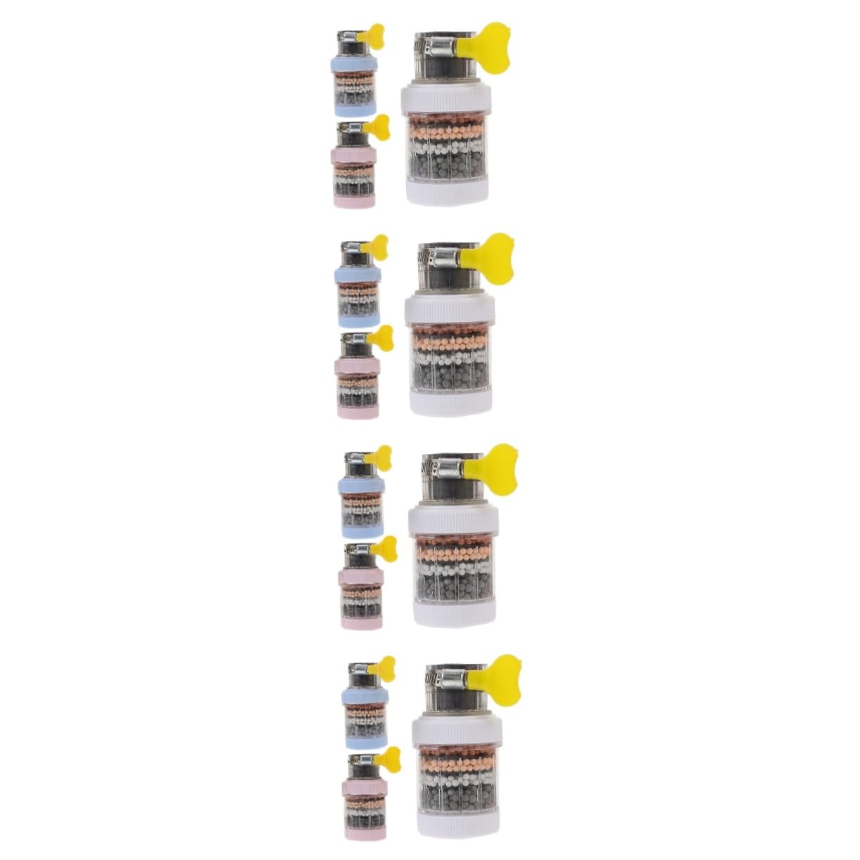 POPETPOP 4 Juegos Filtros de Agua de Cocina Purificador y Filtración de Agua Conjunto de Uso Doméstico Compatible con Fregaderos de Cocina y Antisalpicaduras