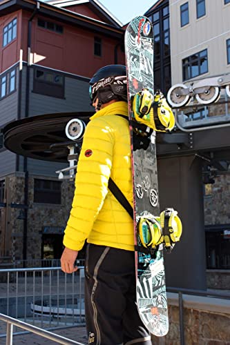 Mountain Goat Snowboard Tote Carrier Backpack Sling for Hands Free Hiking Backcountry Lightweight Ski Backpack Compact Shoulder Strap for Carrying Board Easily Transport Gear Adjustable for Adults and