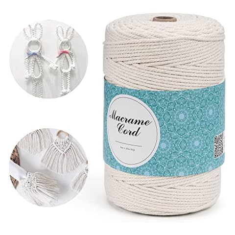 Hilo de Macramé Beige de Algodón de 3mm x 300m Cover