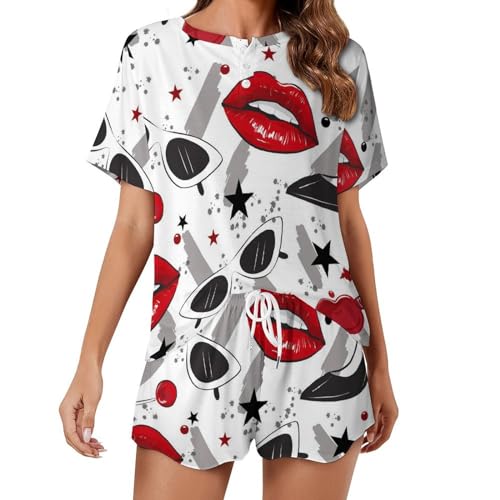 Ensemble de pyjama pour femme léger contre la chaleur nocturne vêtement de nuit
