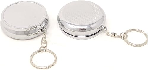 Miniatura 3 de yueton Paquete de 2 llaveros tipo pastillero, contenedor de pastilleros, llavero portátil, caja de pastillas/caja de almacenamiento