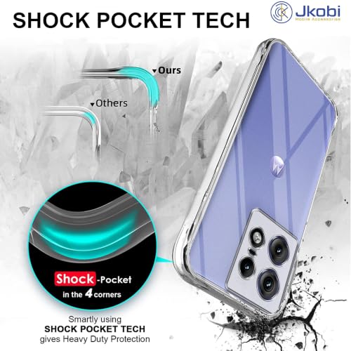 Image of Jkobi Back Cover for Motorola Moto Edge 50 Pro (Silicone Clear Shockproof Case with Camera Protection | Soft and Flexible | Transparent)