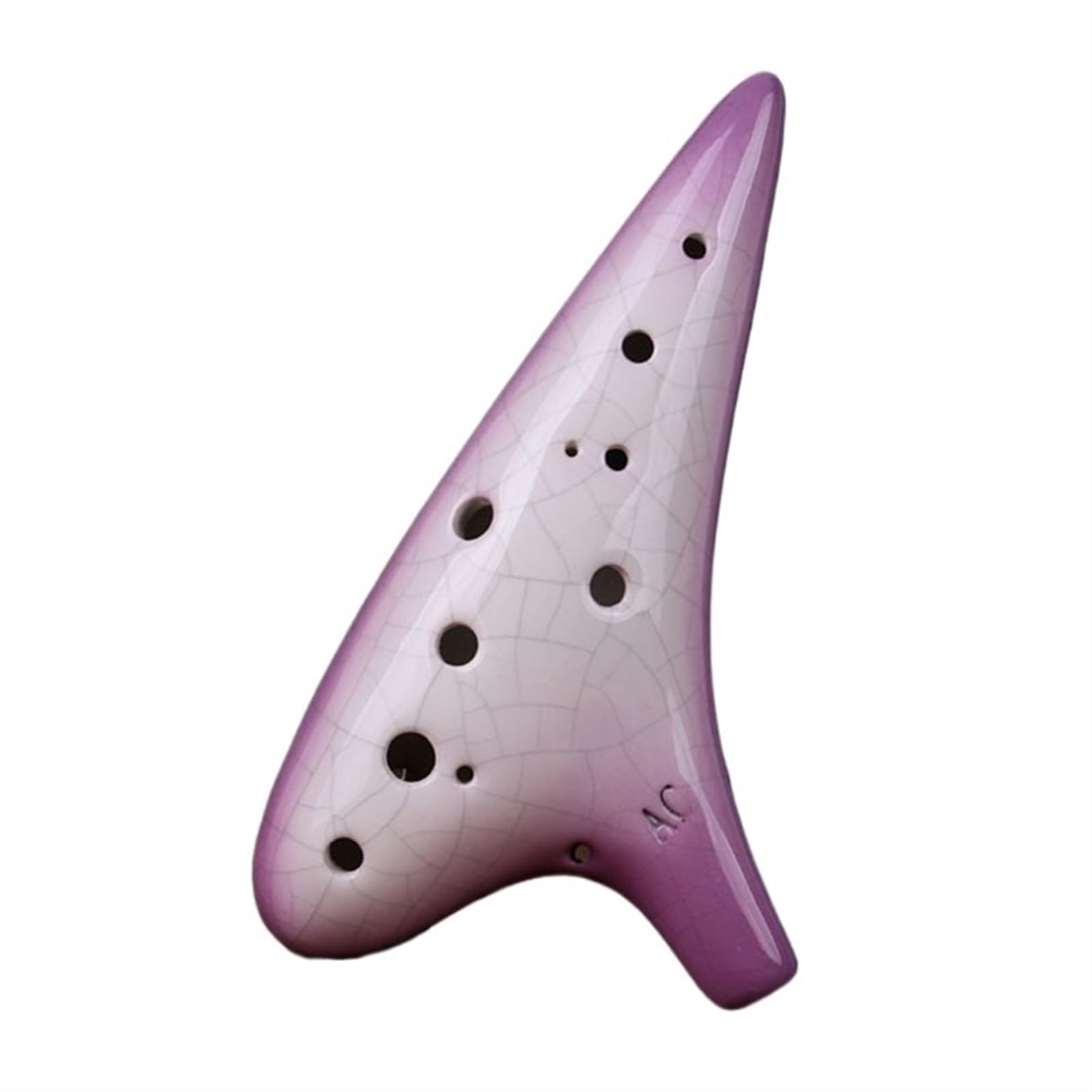 Ocarina principianti Ocarina A 12 Fori Tono Medio C AC Bellissimo Tono In Ceramica Modello Per Principianti(Purple)