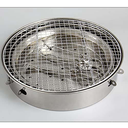 Barbecue portable pliable rond en acier avec sac inclus