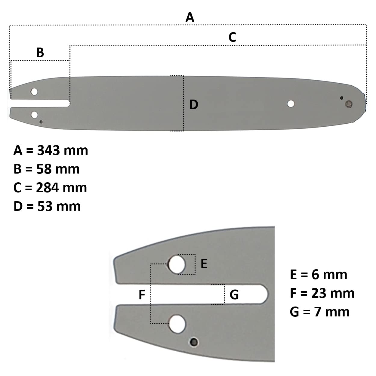 GT GARDEN Guía de 12 Pulgadas (30 cm) con 3 Cadenas de 44 eslabones para multifunción 4 en 1 y Herramienta en pértiga