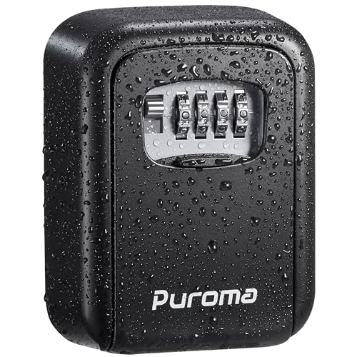 Puroma Security Key Lock Box, 4-Digit Combination Waterproof
