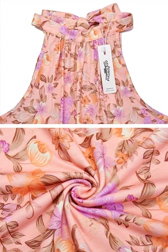 Image of STYLEWORD Women's Summer Floral Halter Maxi Dress Vacation Semi Formal 2026