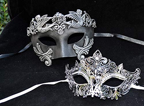 Roman Luxury Couple Mask Mardi Gras Venetian His & Her Mask Ball Masquerade Mask #TOP2