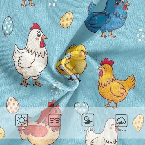Joisal Cute Chicks Colors Poses Blue Cute Panties Girl Toddlers Underwear Floral Cotton Artistic Underpants Briefs 2t3