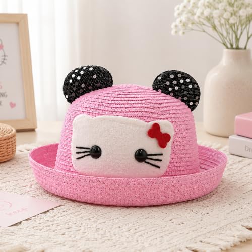 Image of VRITRAZ Baby Boy's and Girl's Kids Children Cute Printed Cartoon Gift Summer Fancy Dress Straw Fasion Hat Cap 1