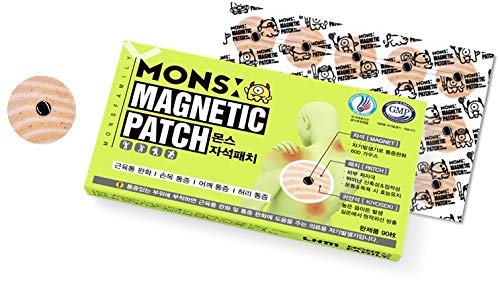 [90Pack] MONS Magnetic Patch, Magnetic Acupressure Patches, 600 Gauss, Magnet Therapy, Light Magnetic Energies (90)