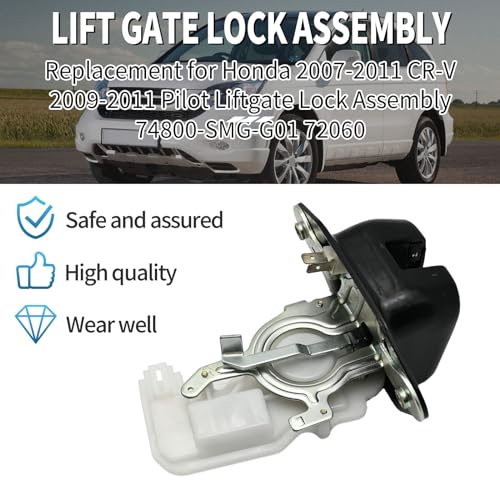 Image of Saihisday 74800-SMG-G01 72060 Trunk Tailgate Door Lock Latch Actuator Replacement for Honda 2007-2011 CR-V 2009-2011 Pilot Liftgate Lock Assembly