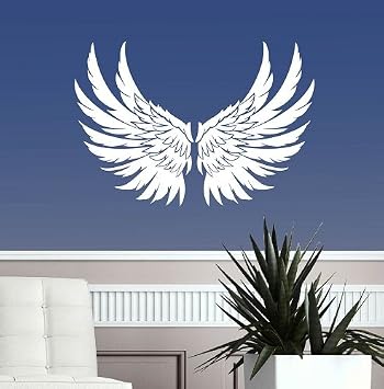 Wall Vinyl Decal Home Decor Art Sticker Pair of Angel or Eagle Wings Kids Bedroom Living Room Removable Stylish Mural Unique Design 2101