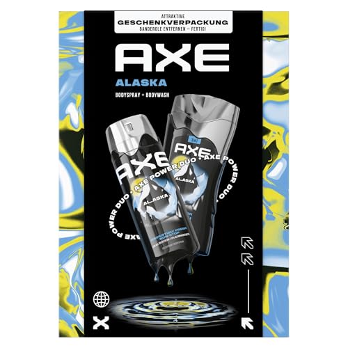 Axe Geschenkset Alaska Pflegeset mit Bodyspray und Duschgel (150 ml + 250 ml)