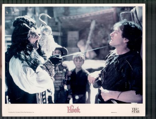 MOVIE POSTER: Hook 11"x14" Lobby Card Robin Williams Dustin Hoffman Fairy Tale-Swashbuckler-Fa image 2