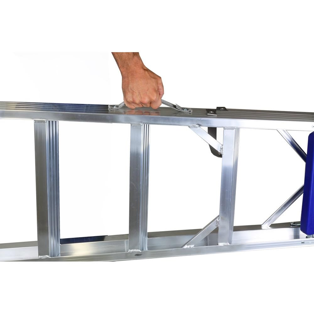 Svelt Scala Professionale 7 Gradini con Piattaforma e Parapetto – Alluminio Rinforzato con Profilo Scatolato – Altezza di Lavoro 346/366 cm – Portata 150 kg – EN131 e D.Lgs. 81/08