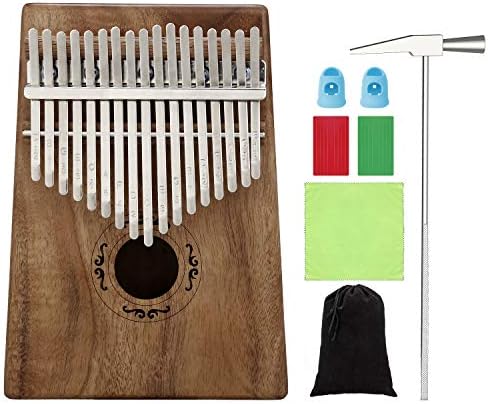 Kalimba 17 Keys KOA Wood Thumb Piano Include Tuning kit Hammer and Study Instruction & Simple Sheet Music Suitable for kids Adult Beginners, Professionals - Perfect Christmas Gift