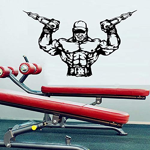 jiushivr Europäische Gym Männer Wandaufkleber Selbstklebende Tapete Vinyl abnehmbare Zimmer...