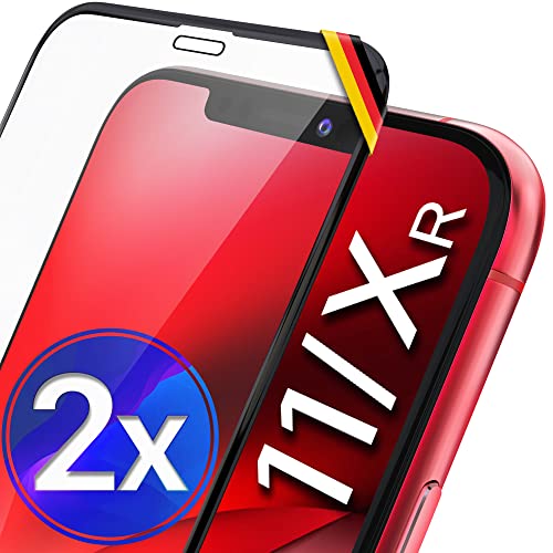 UTECTION 2X Full Screen Schutzglas für iPhone 11 & iPhone XR | Perfekte Passform vom Deutschen...