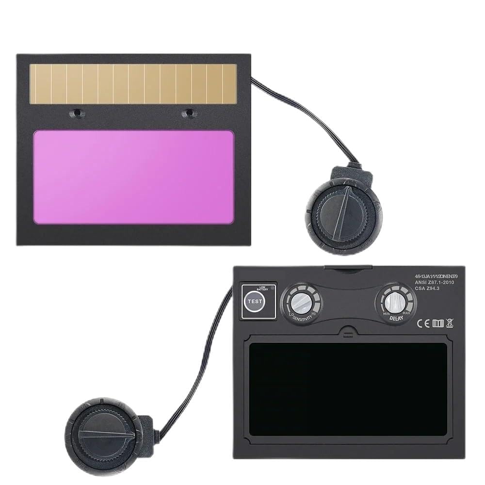 Welding Supplies Black Welder Mask Solar Auto Darkening Splash Proof Safety Welding Mask Air Fed Welder Helmet Welding Protective Cap(Only E93Z Filter)