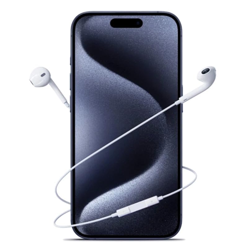 Alam Original USB C Headphones Wired Type-C in Ear Earbuds Only ForI-Phone 15/15 Plus/15 Pero/15 Pero Max Wired Earphones Noise Isolation Deep Bass Stereo Sound Headset with Mic Headphones for Ipad1 4