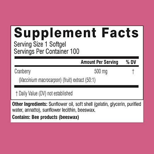 Swisse Cranberry Pills For Women & Men | Pacran Cranberry Extract Supplement 25000Mg | Urinary Tract Health Support For Uti * | Bladder & Kidney Support * | 100 Softgel Capsules #TOP3