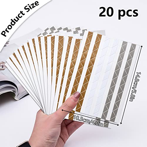 Photo Corner Sticker, 2040 Pcs Stickers Mounting Corners, Self-Adhesive Photo Corners For Diy Scrapbooking, Memory Books And Picture Album(Gold, Silver, White) #TOP1