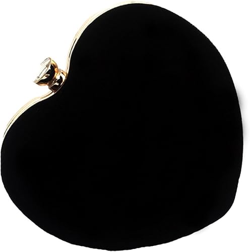 Miniatura 4 de Reberomantic Bolso de noche en forma de corazón Bolso de embrague de terciopelo Bolso de noche sólido