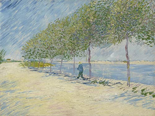 Pintura sobre lienzo del Sena de Van Gogh de 60x90cm para renovar paredes vacías con arte