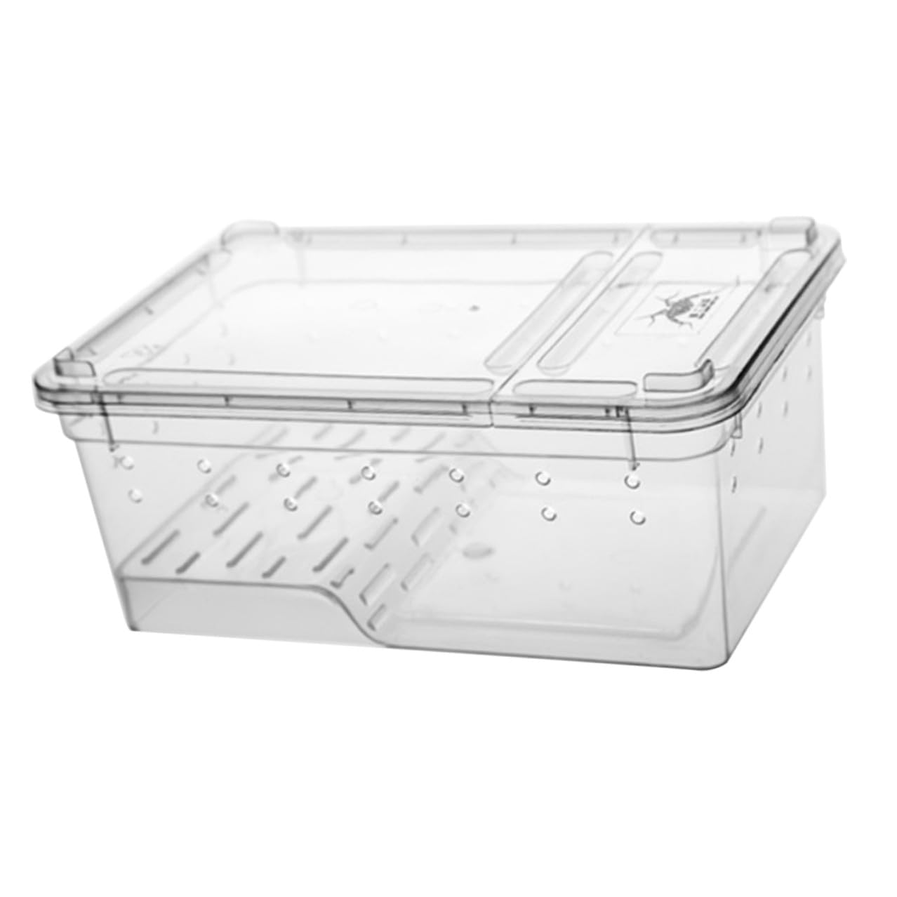 Levemolo Vasca Rettili Trasparente Grande con Rampa e Area Nuoto Terrario Tartarughe Multifunzione in Plastica Resistente e Facile da Pulire Habitat Anfibi con Zona Alimentazione e