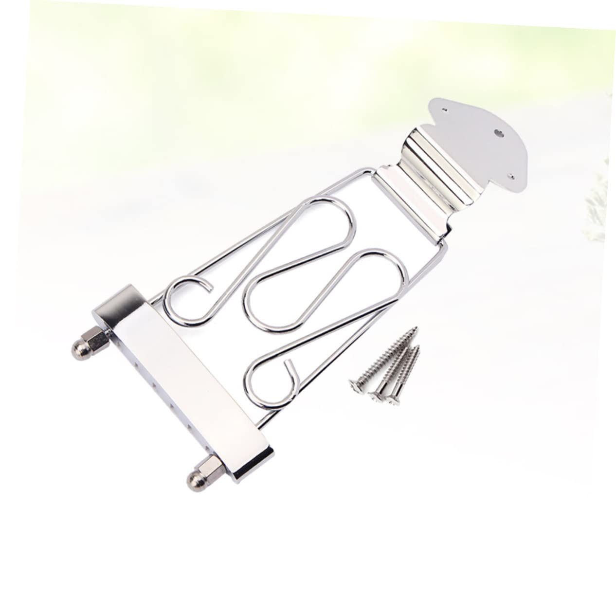 Totority 6-string Guitar Tailpiece Replacement Ga411 Silver Pull-up Board Jazz Guitar Accessory Mounting Screws