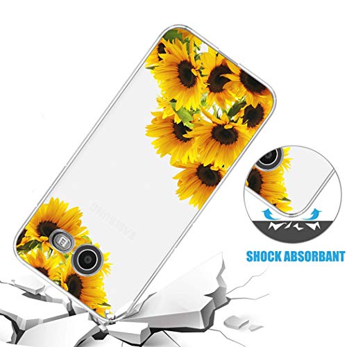Tothedu Phone Case For Galaxy J7 2017/J7 Prime/J7 Sky Pro/J7 Halo/J7 V/J7 Perx/Galaxy Halo Case, Clear Slim Shockproof Soft Tpu Back Phone Protective Cover Cases For Samsung Galaxy J7 2017 (Sunflower) #TOP6