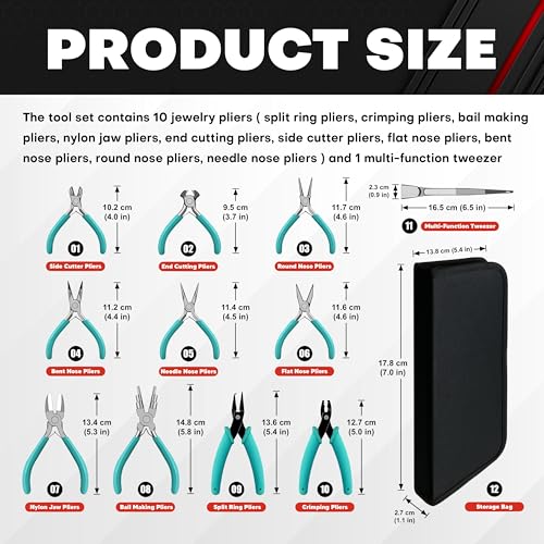 C&T 11-Piece Jewelry Plier Set
