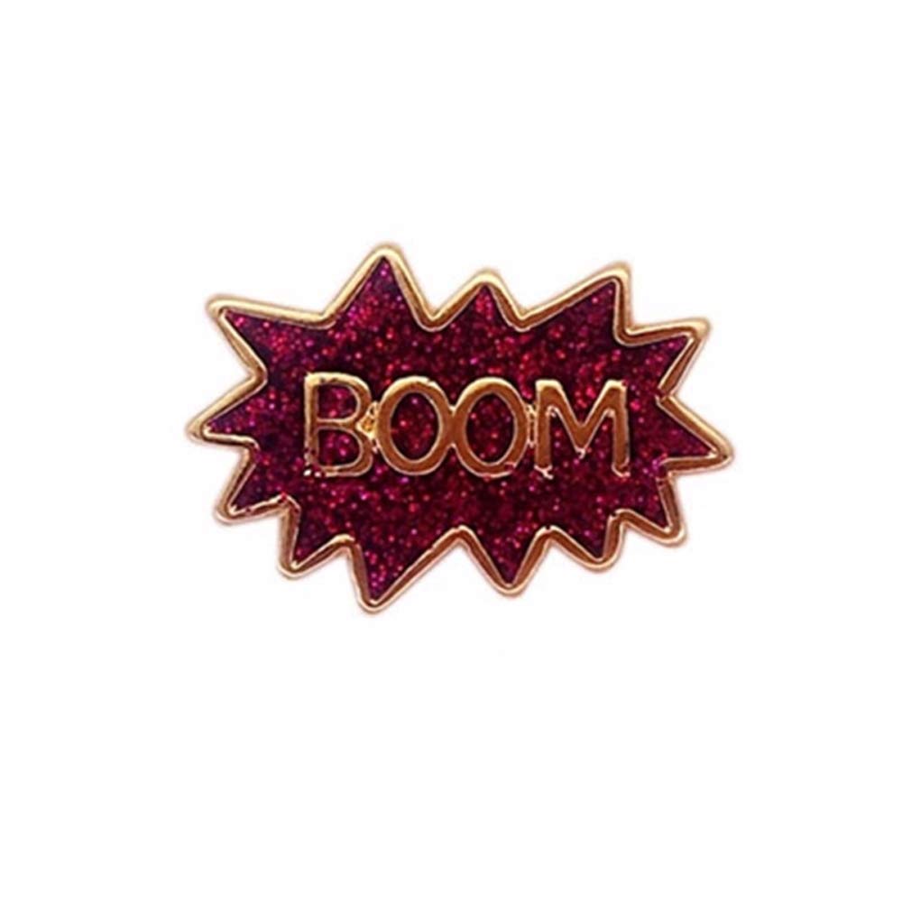 HongGunFashion Brooch Pins, Cartoon Sexy Love Lips Lightning Explosion Creative Pattern Badge Button Clothes Hats Bags Backpacks Brooch