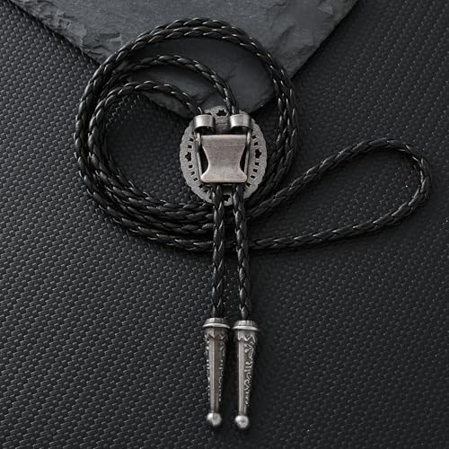 Image of Jeilwiy Bolo Tie for Men Western Cowboy Gothic Bolo Tie Necklace Halloween