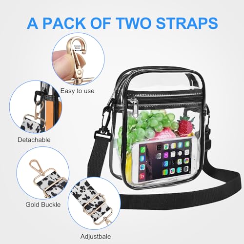 USPECLARE Clear Bag for Stadium Events,Stadium Approved Clear Crossbody Bag Purses for Women - Thumbnail 6