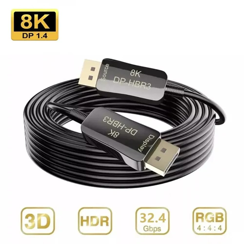 Amazon.co.jp: Bzvshdgee DP 1.4光ファイバーケーブル 8Kディスプレイ