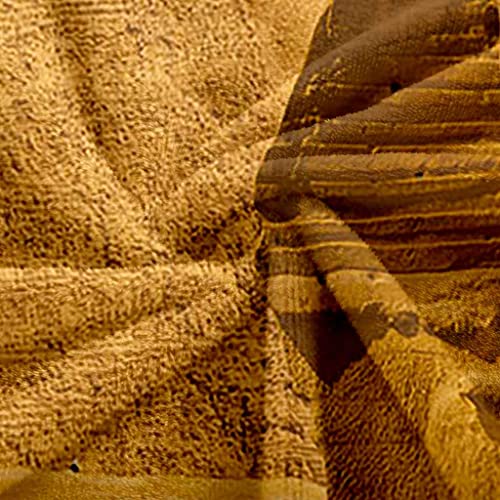 Couverture flanelle 150x200 haut de gamme imprimé pierre dorée